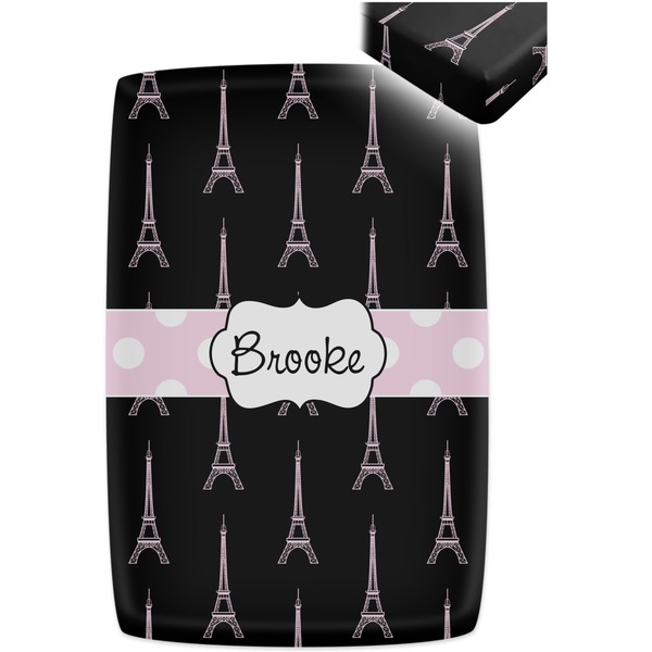 Black Eiffel Tower Crib Fitted Sheet - Apvl
