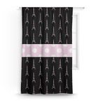 Black Eiffel Tower Curtain