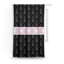 Black Eiffel Tower Curtain (Personalized)