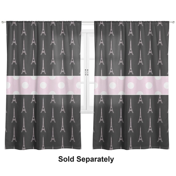 Black Eiffel Tower Curtains
