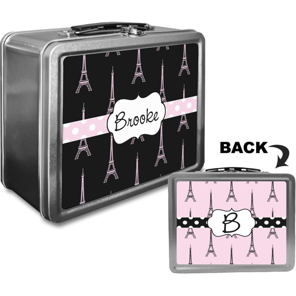 Black Eiffel Tower Custom Lunch Box / Tin Approval