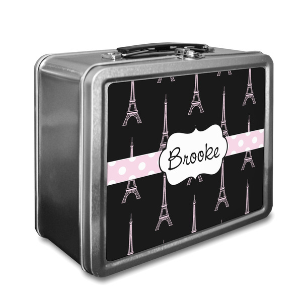 Custom Black Eiffel Tower Lunch Box (Personalized)