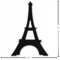 Black Eiffel Tower Custom Shape Iron On Patches - L - APPROVAL