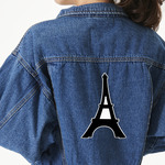 Black Eiffel Tower Large Custom Shape Patch - 2XL