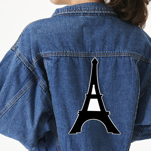 Custom Black Eiffel Tower Twill Iron On Patch - Custom Shape - 3XL