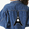 Black Eiffel Tower Twill Iron On Patch - Custom Shape - 3XL