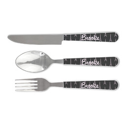 Black Eiffel Tower Cutlery Set (Personalized)