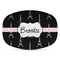 Black Eiffel Tower Plastic Platter - Microwave & Oven Safe Composite Polymer (Personalized)