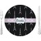 Black Eiffel Tower 10" Glass Lunch / Dinner Plates - Single or Set (Personalized)