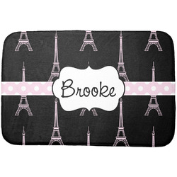 Black Eiffel Tower Dish Drying Mat (Personalized)