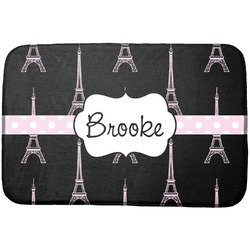 Black Eiffel Tower Dish Drying Mat (Personalized)