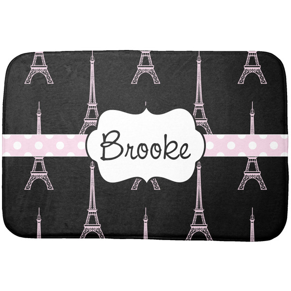 Custom Black Eiffel Tower Dish Drying Mat (Personalized)