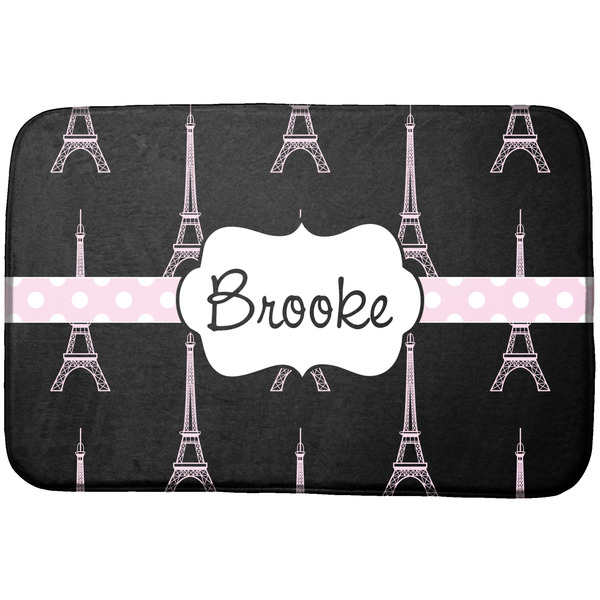Custom Black Eiffel Tower Dish Drying Mat (Personalized)