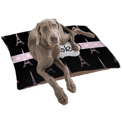 Black Eiffel Tower Dog Bed - Large w/ Name or Text