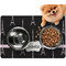 Black Eiffel Tower Dog Food Mat - Small LIFESTYLE