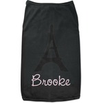 Black Eiffel Tower Black Pet Shirt - S (Personalized)