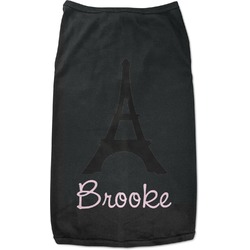 Black Eiffel Tower Black Pet Shirt - 2XL (Personalized)