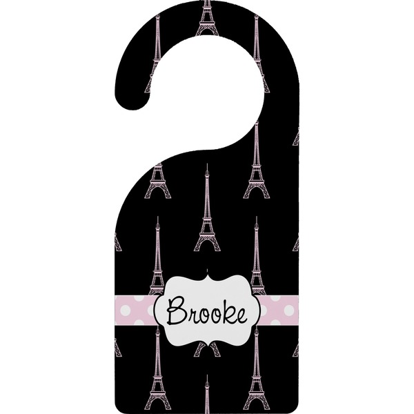 Custom Black Eiffel Tower Door Hanger (Personalized)