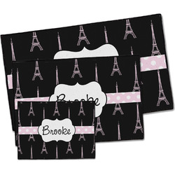 Black Eiffel Tower Door Mat (Personalized)