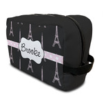 Black Eiffel Tower Toiletry Bag / Dopp Kit (Personalized)