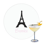 Black Eiffel Tower Printed Drink Topper (Personalized)