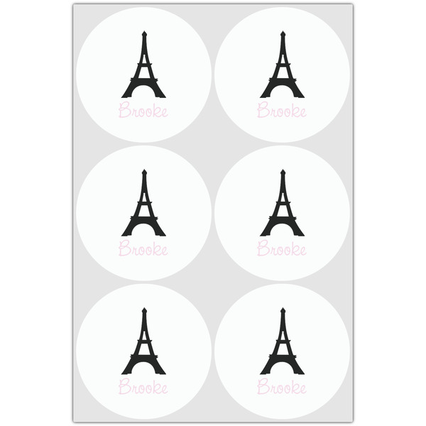 Black Eiffel Tower Drink Topper - XLarge - Set of 6