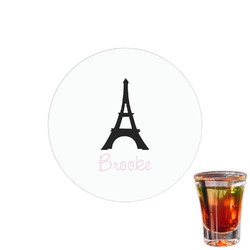 Black Eiffel Tower Printed Drink Topper - 1.5" (Personalized)