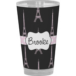 Black Eiffel Tower Pint Glass - Full Color (Personalized)