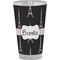 Black Eiffel Tower Pint Glass - Full Color - Front View