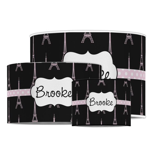 Black Eiffel Tower Drum Lampshades - MAIN