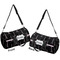 Black Eiffel Tower Duffle bag small front and back sides