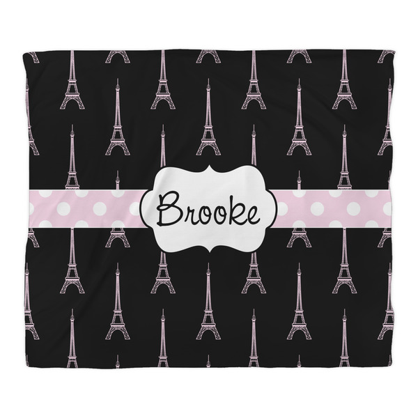 Black Eiffel Tower Duvet Cover - King - Front