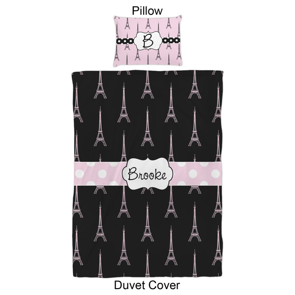 Black Eiffel Tower Duvet Cover Set - Twin XL - Approval