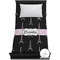 Black Eiffel Tower Duvet Cover - Twin XL (Personalized)