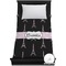 Black Eiffel Tower Duvet Cover - Twin (Personalized)