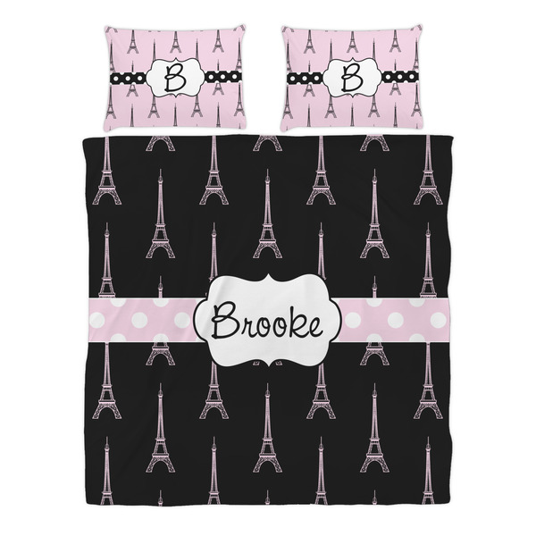 Black Eiffel Tower Duvet cover Set - Queen - Alt Approval