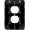 Black Eiffel Tower  Electric Outlet Plate