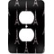 Black Eiffel Tower Electric Outlet Plate