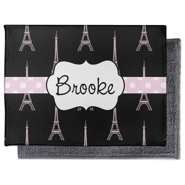 Black Eiffel Tower Electronic Screen Wipe - Flat