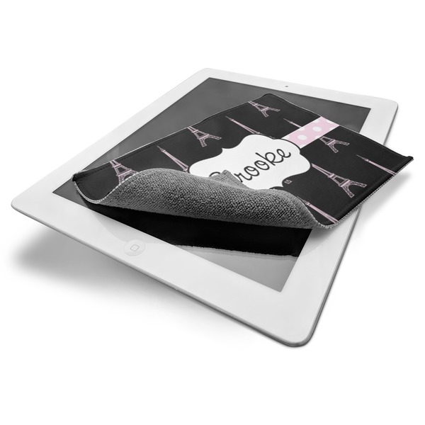 Black Eiffel Tower Electronic Screen Wipe - iPad