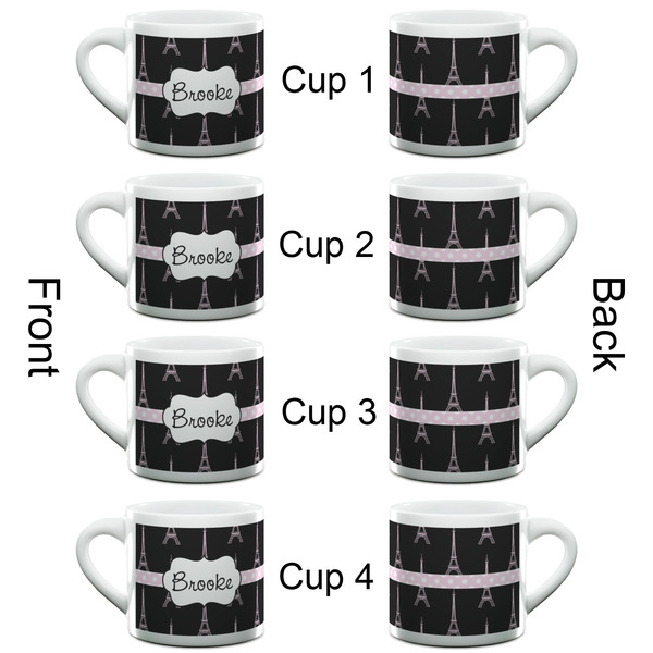 Black Eiffel Tower Espresso Cup - 6oz (Double Shot Set of 4) APPROVAL