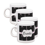 Black Eiffel Tower Single Shot Espresso Cups - Set of 4 (Personalized)