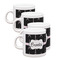 Black Eiffel Tower Espresso Cup Group of Four Front