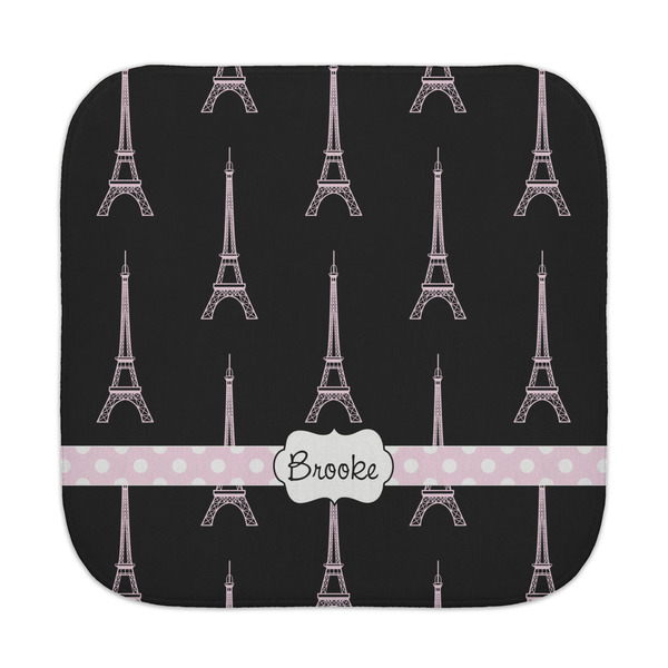 Custom Black Eiffel Tower Face Towel (Personalized)