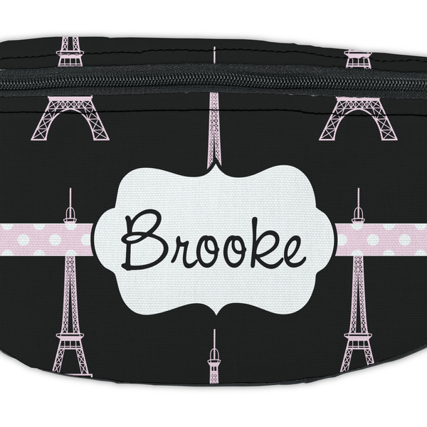 Black Eiffel Tower Fanny Pack - Closeup
