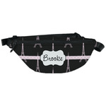 Black Eiffel Tower Fanny Pack - Classic Style (Personalized)