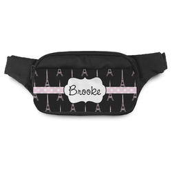 Black Eiffel Tower Fanny Pack - Modern Style (Personalized)