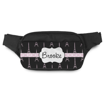 Black Eiffel Tower Fanny Pack (Personalized)