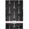Black Eiffel Tower Finger Tip Towel - Full View
