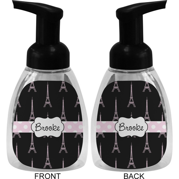 Black Eiffel Tower Foam Soap Bottle (Front & Back)